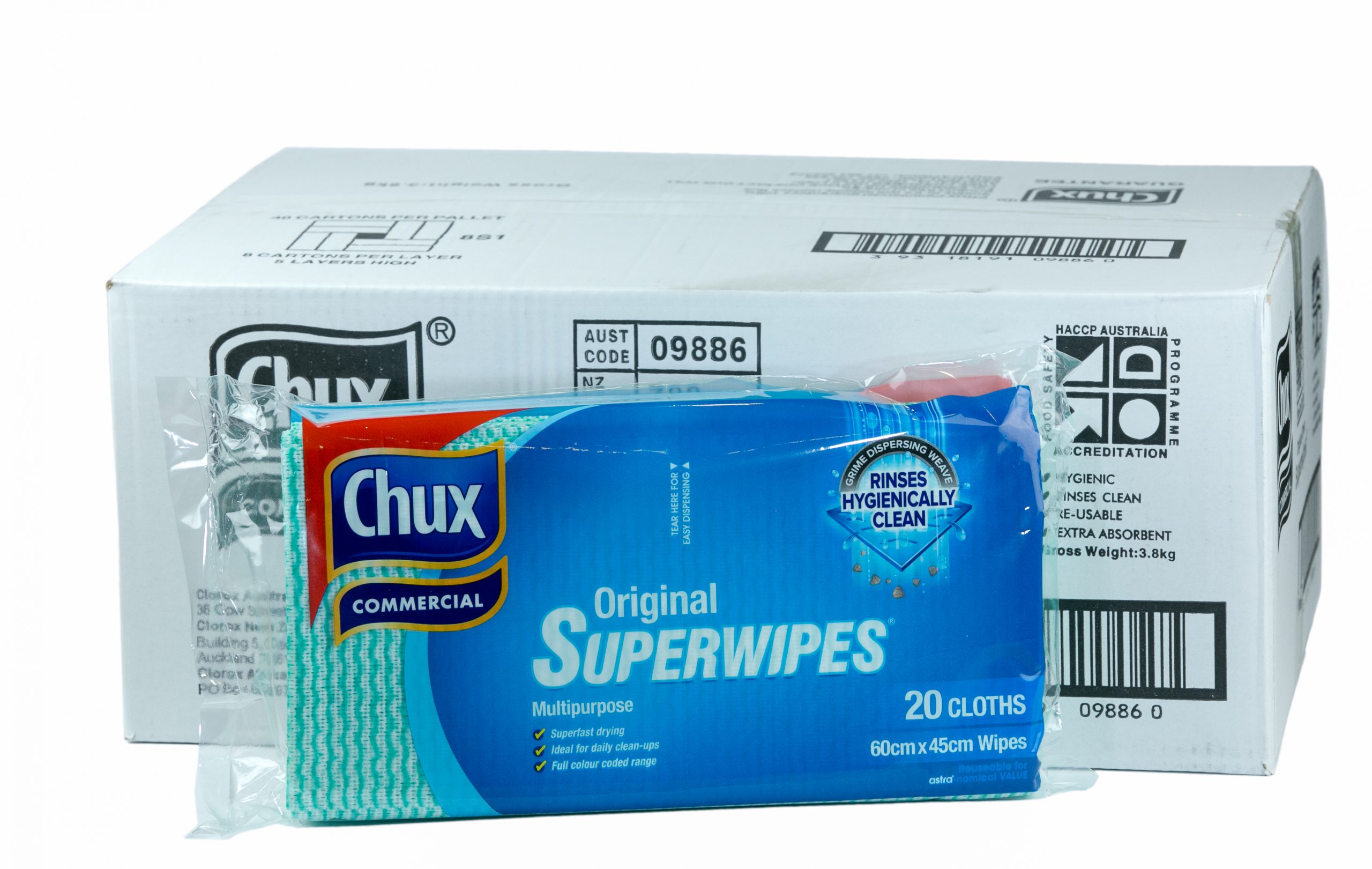 Chux Superwipes Green Cloths (carton)