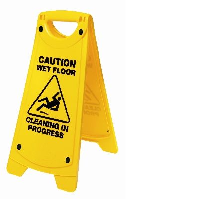 Oates Non-Slip Caution Wet Floor Sign Yellow