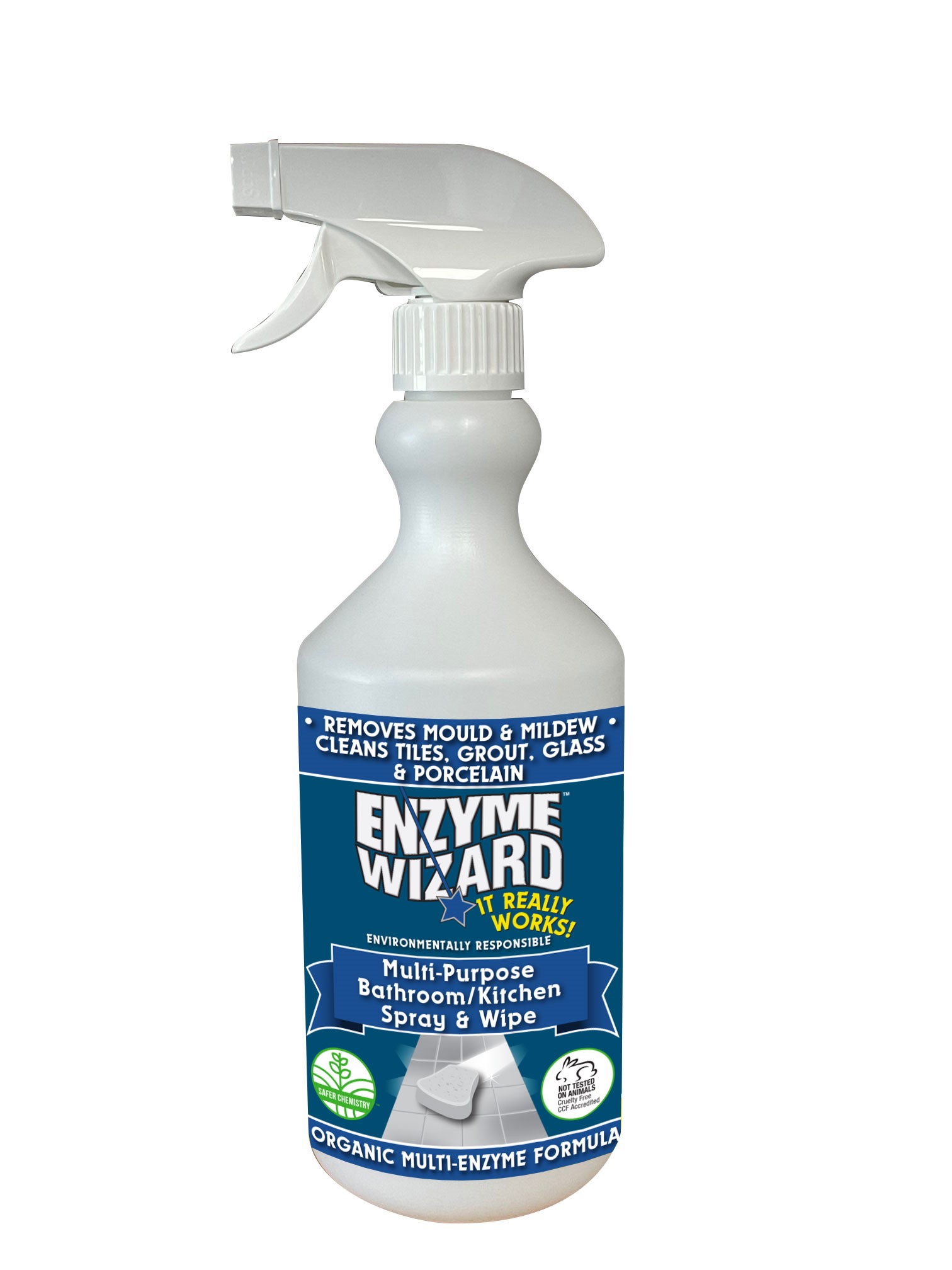 ENZYME WIZARD Multi-Purpose Bathroom / Kitchen Spray and Wipe