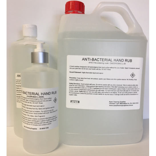 apex professional antibacterial hand rub