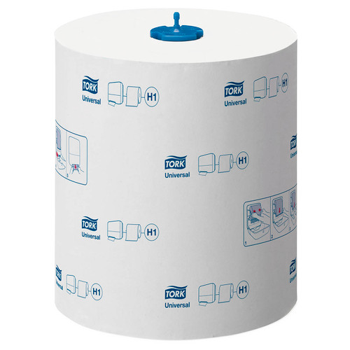TORK 290059 Matic Extra Long Hand Towel Roll 1-PLY Universal H1 White - Carton Of 6 Rolls